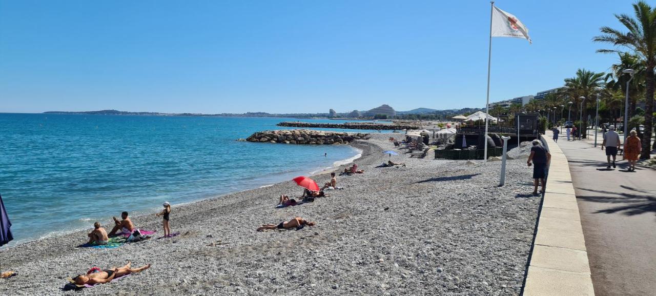 Studio De La Plage - Mer, Terrasse Et Garage Cagnes-sur-Mer Eksteriør billede